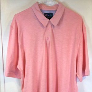 𝅺Charleston Threads Men's Size XXL Cotton Kennedy Pink Short Sleeve Polo Shirt